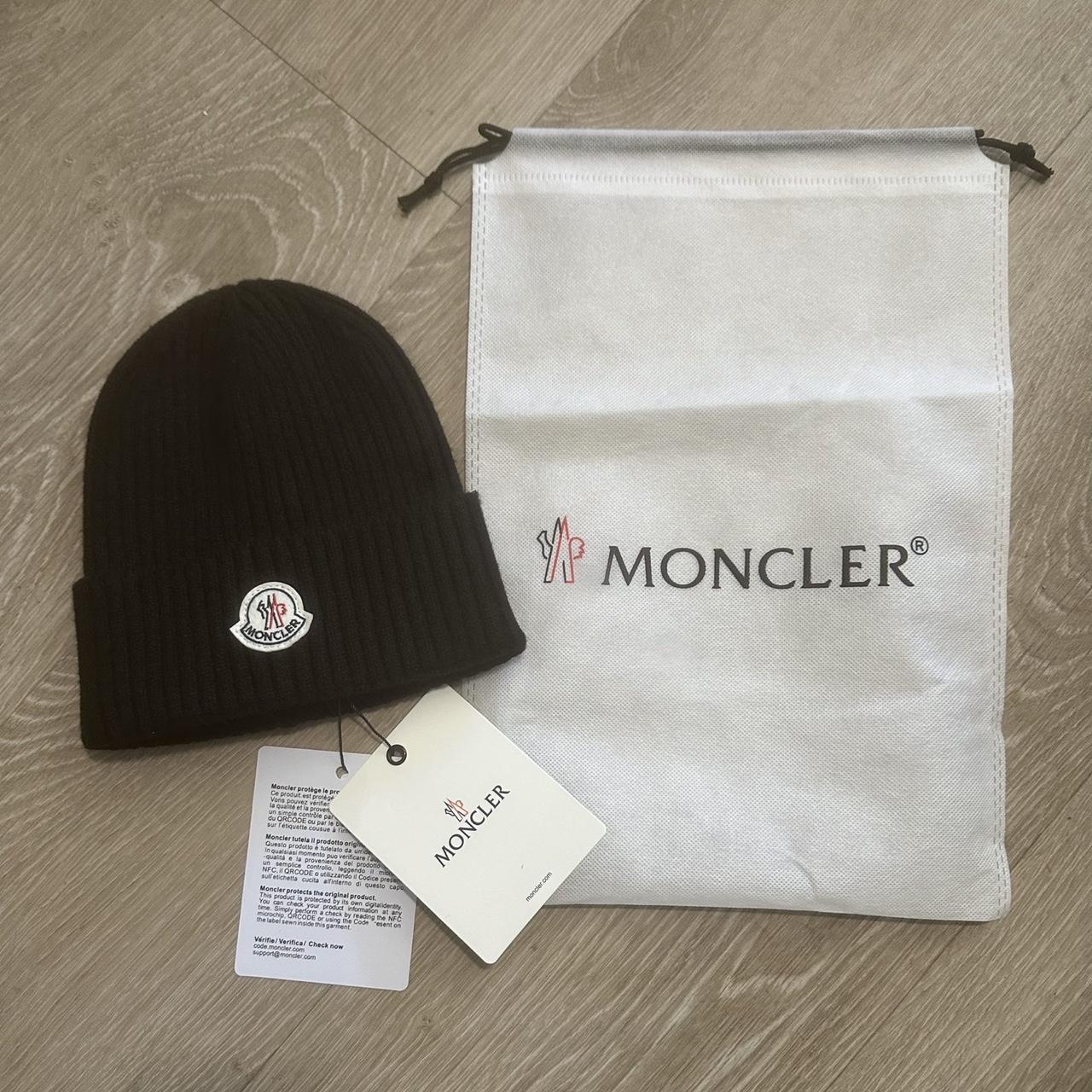 Moncler Beanie with Scannable NFC Tag and original... - Depop