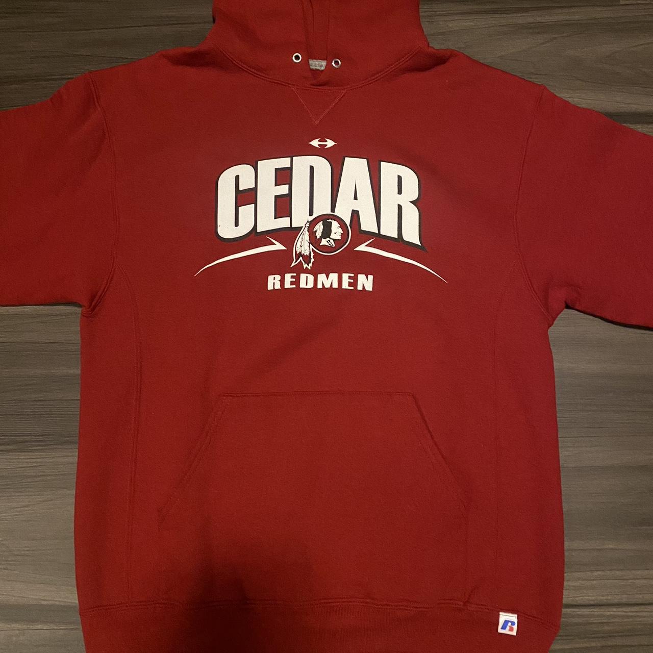 Russell Athletic Cedar Redmen Hoodie - Depop