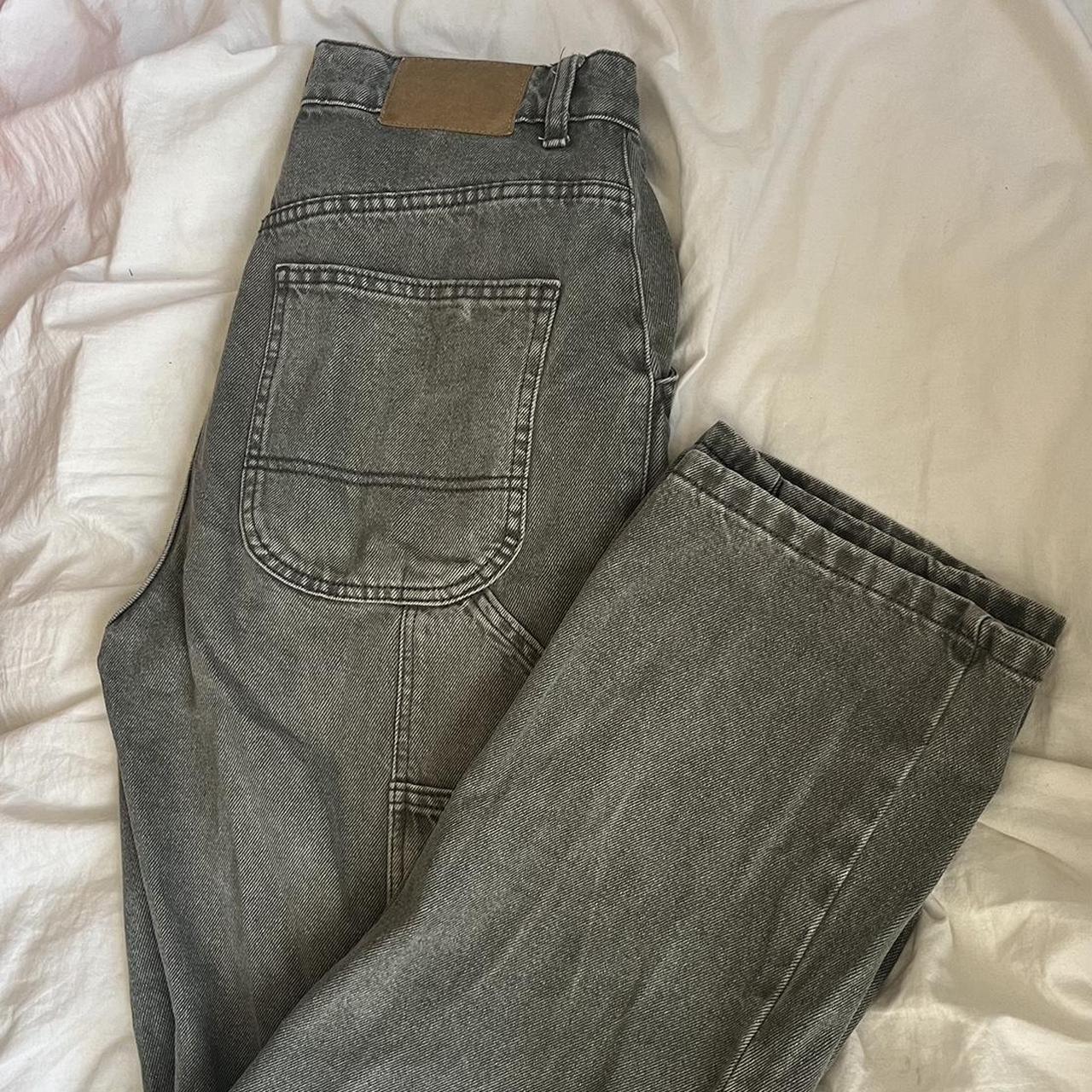 faded olive green straight leg carpenter jeans :) - Depop