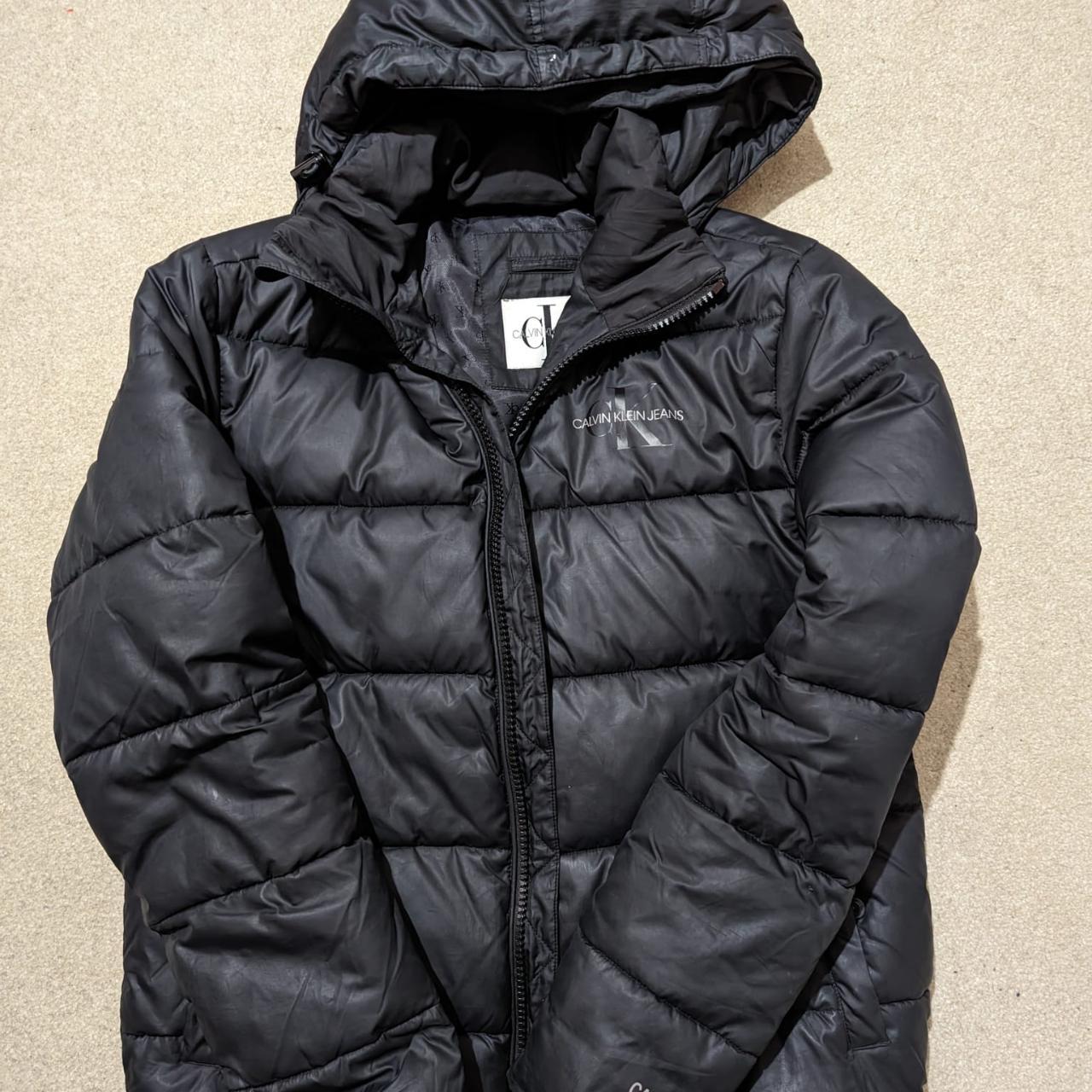 Calvin Klein CK Black Puffer Jacket Size: Small RRP... - Depop