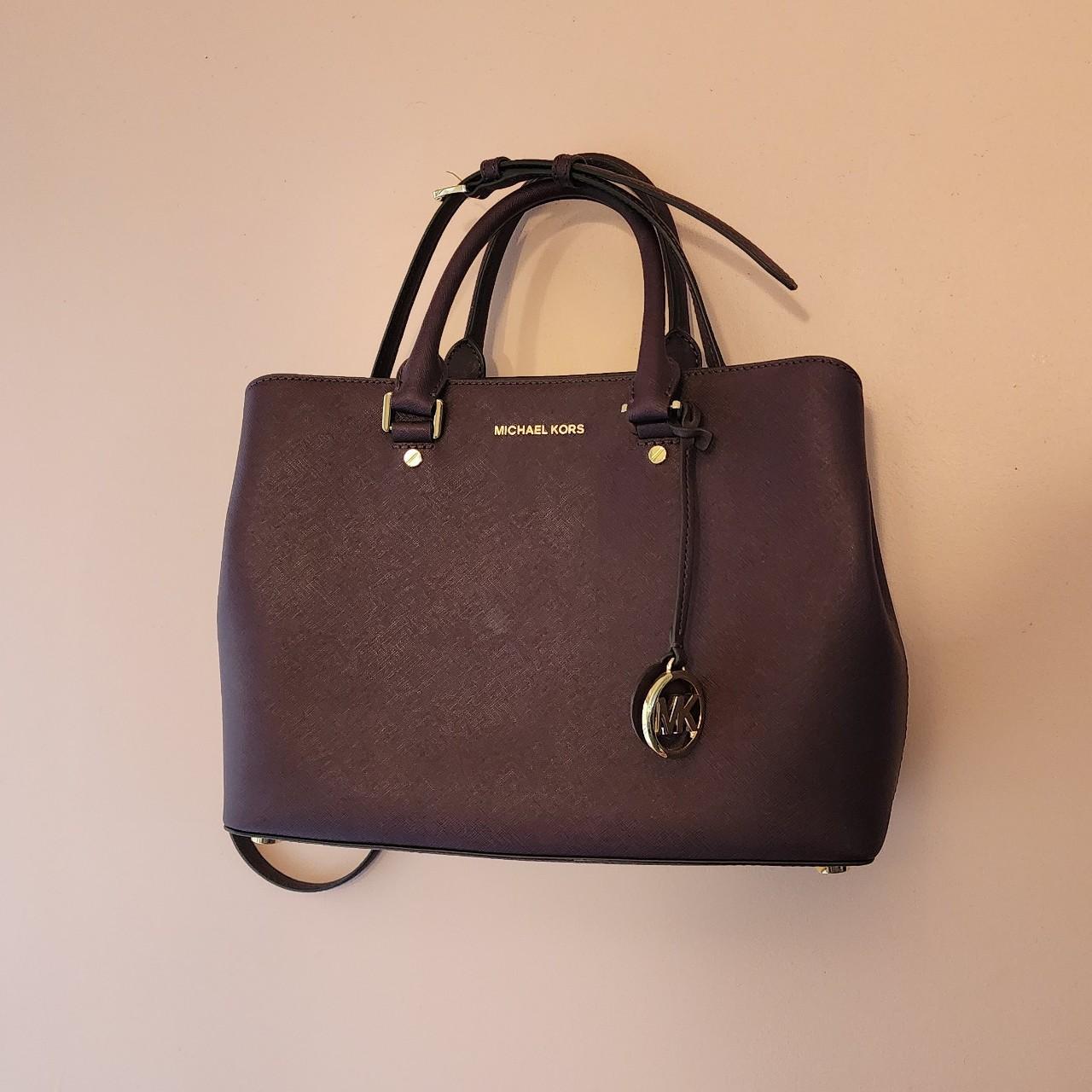 Michael Kors Savannah Medium Satchel In Plum Never. Depop