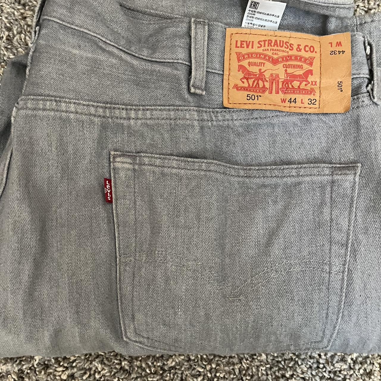 baggy grey 501s - Depop