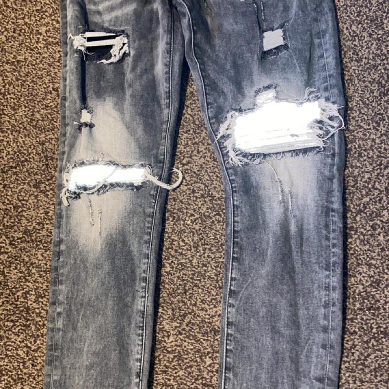 Lorenzo veratti reflective jeans Tags still - Depop