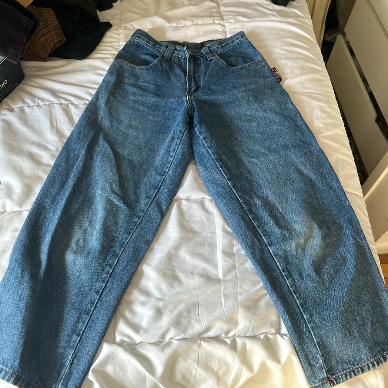 Vintage 90s interstate baggy skate jeans size 26 X... - Depop