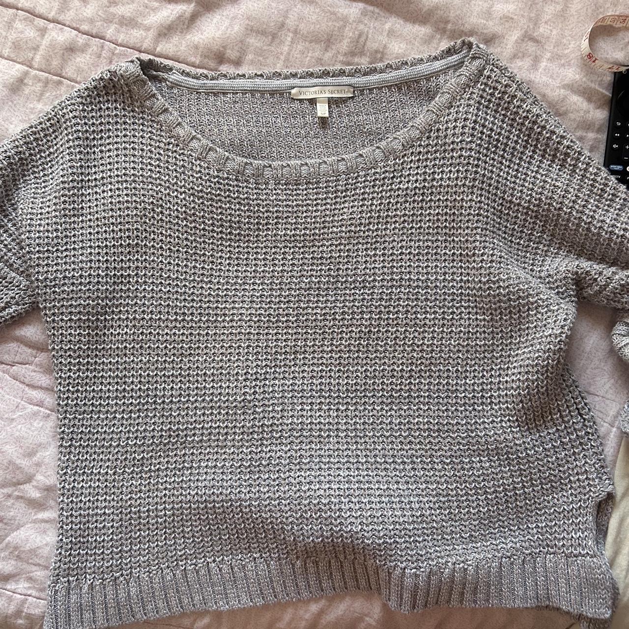 Balletcore gray Victoria's secret sweater work... - Depop