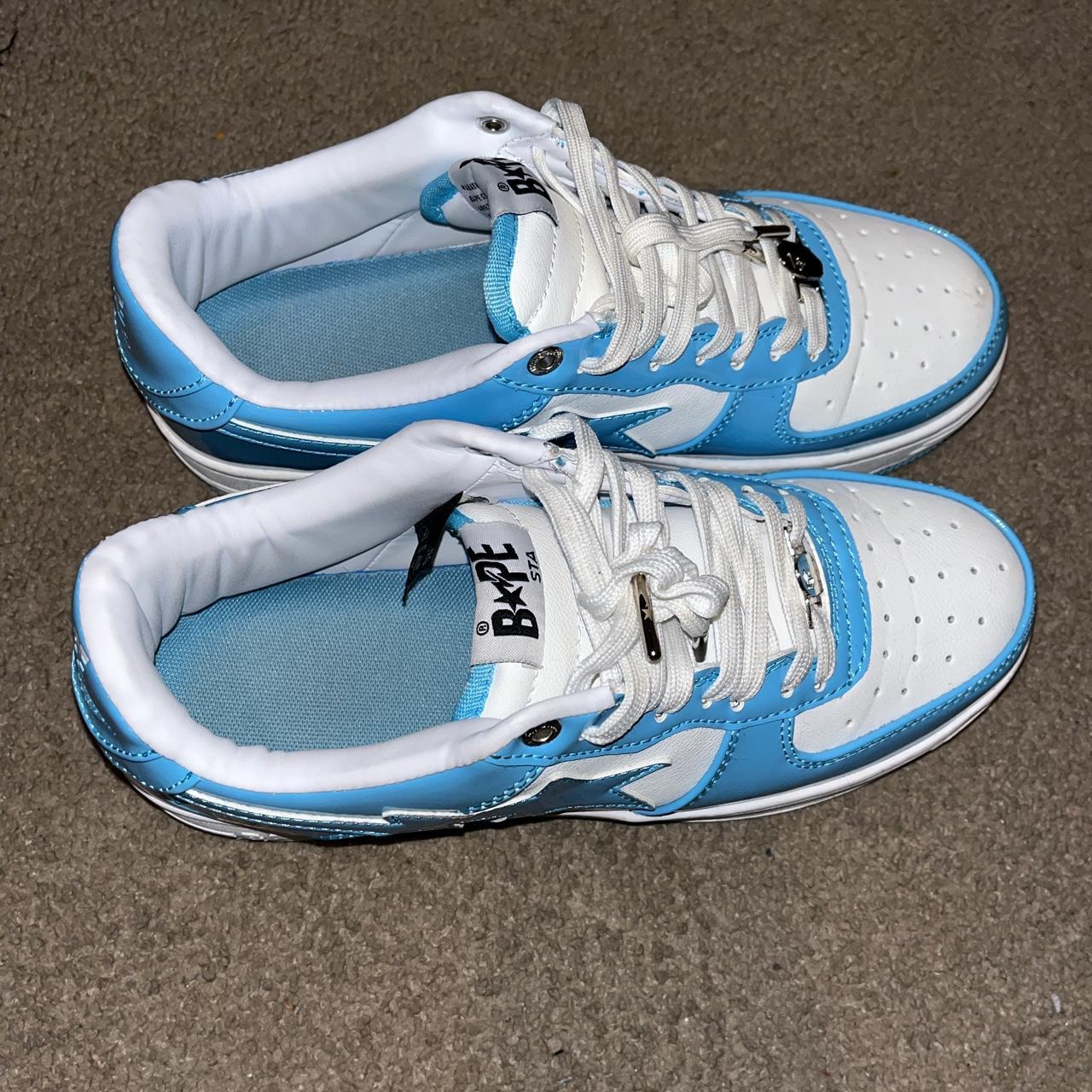 Blue Bapesta shoes Size 8.5 but run big so a 9 or 9.5 - Depop