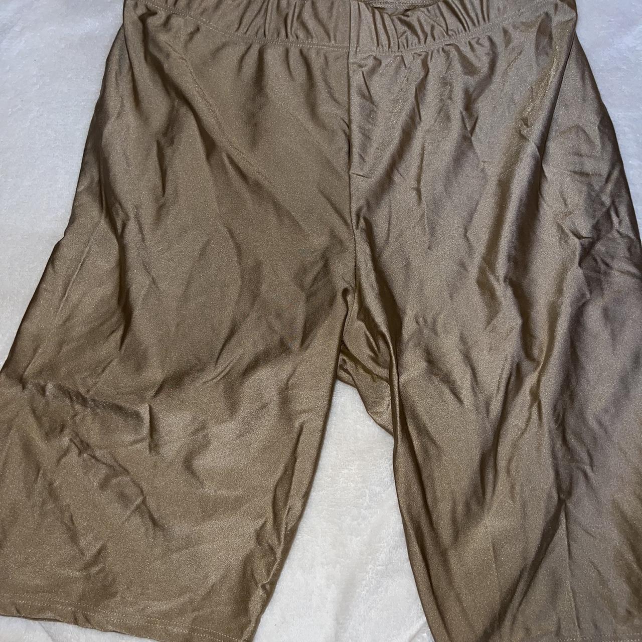 GOLD BIKER SHORTS 🩳 SUPER THICK AND GREAT MATERIAL ... - Depop