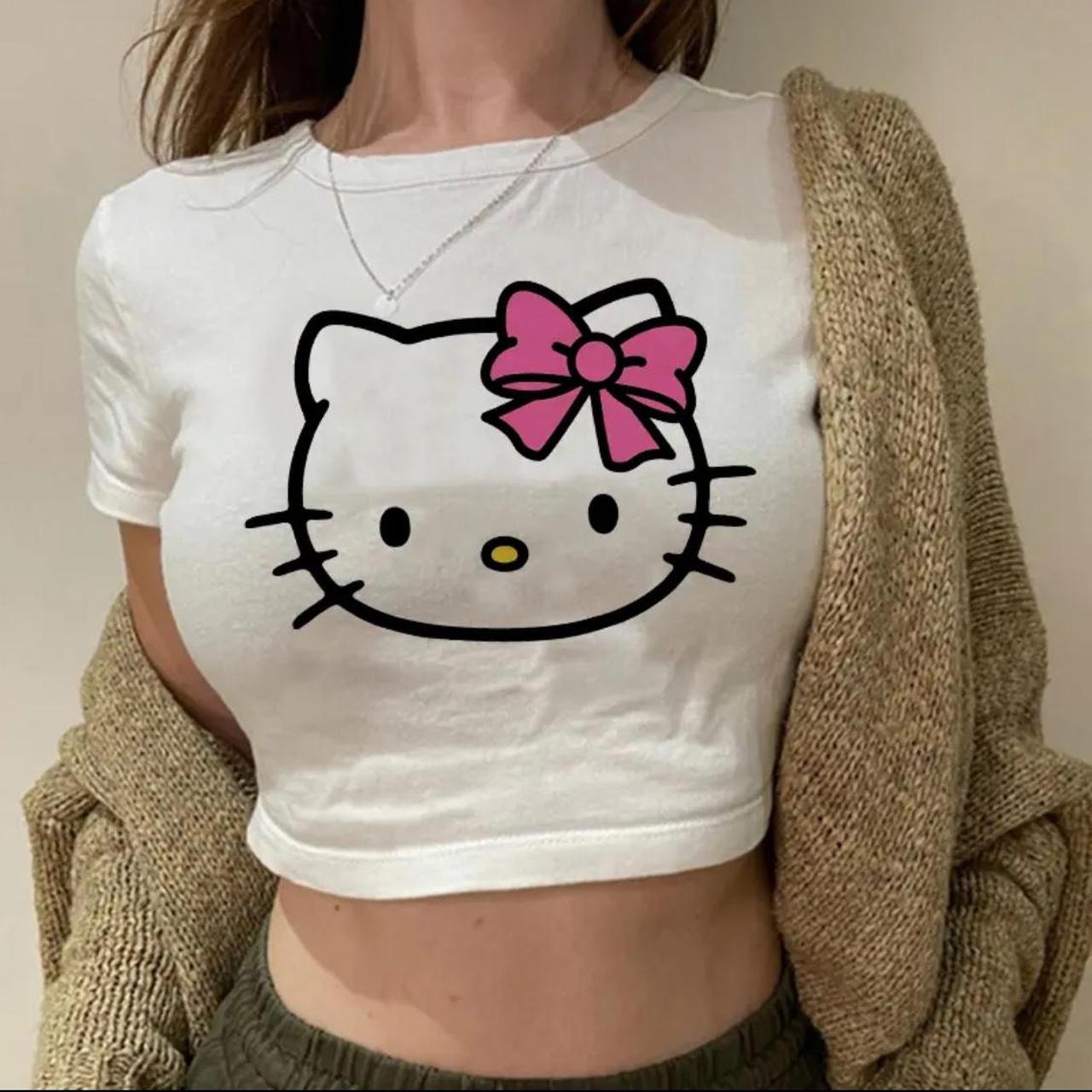 Women's Summer Y2K Camisole Hello kitty Croptop... - Depop