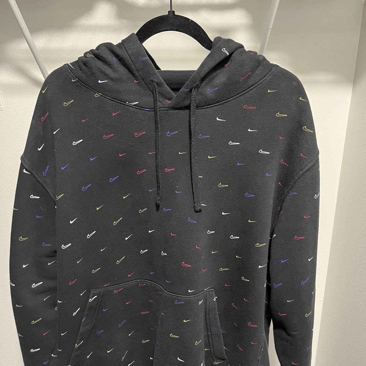 Black nike hoodie best sale with checks all over