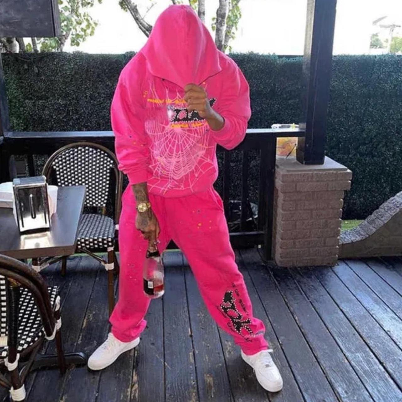 Cheapest Pink sp5der hoodie