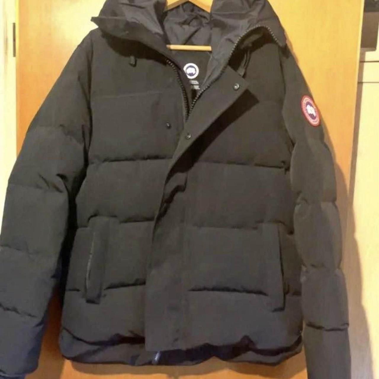 Canada goose parka (red blue white badge) - Depop