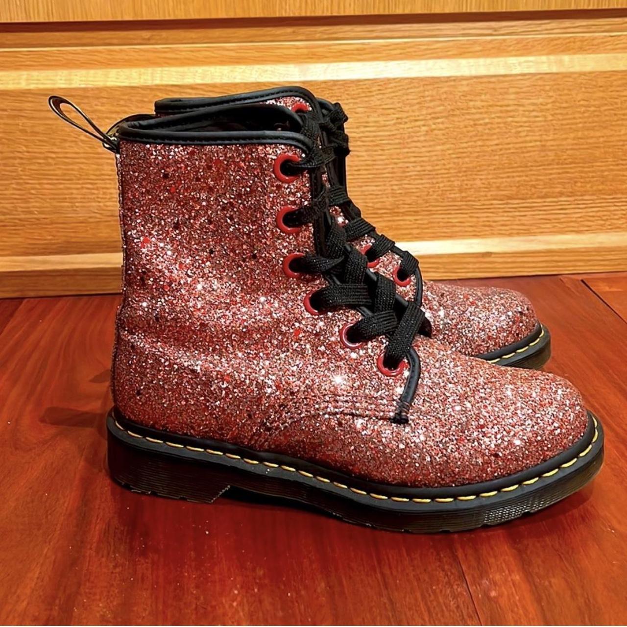 Sparkly pink doc store martens