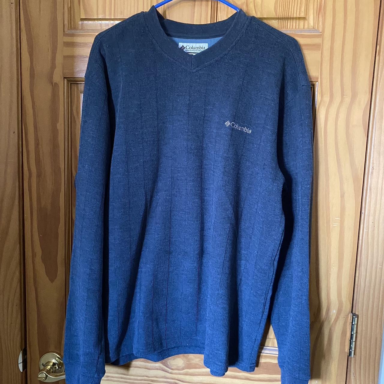 blue-gray Columbia size L sweater #columbia - Depop