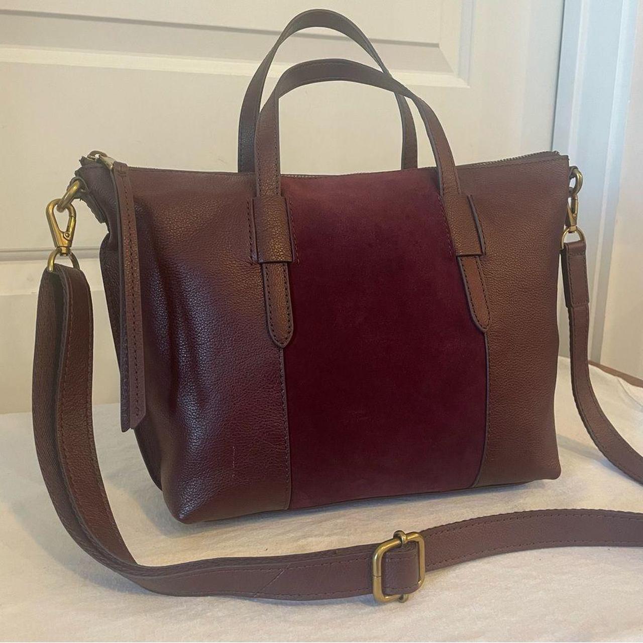 Fossil on sale suede handbag