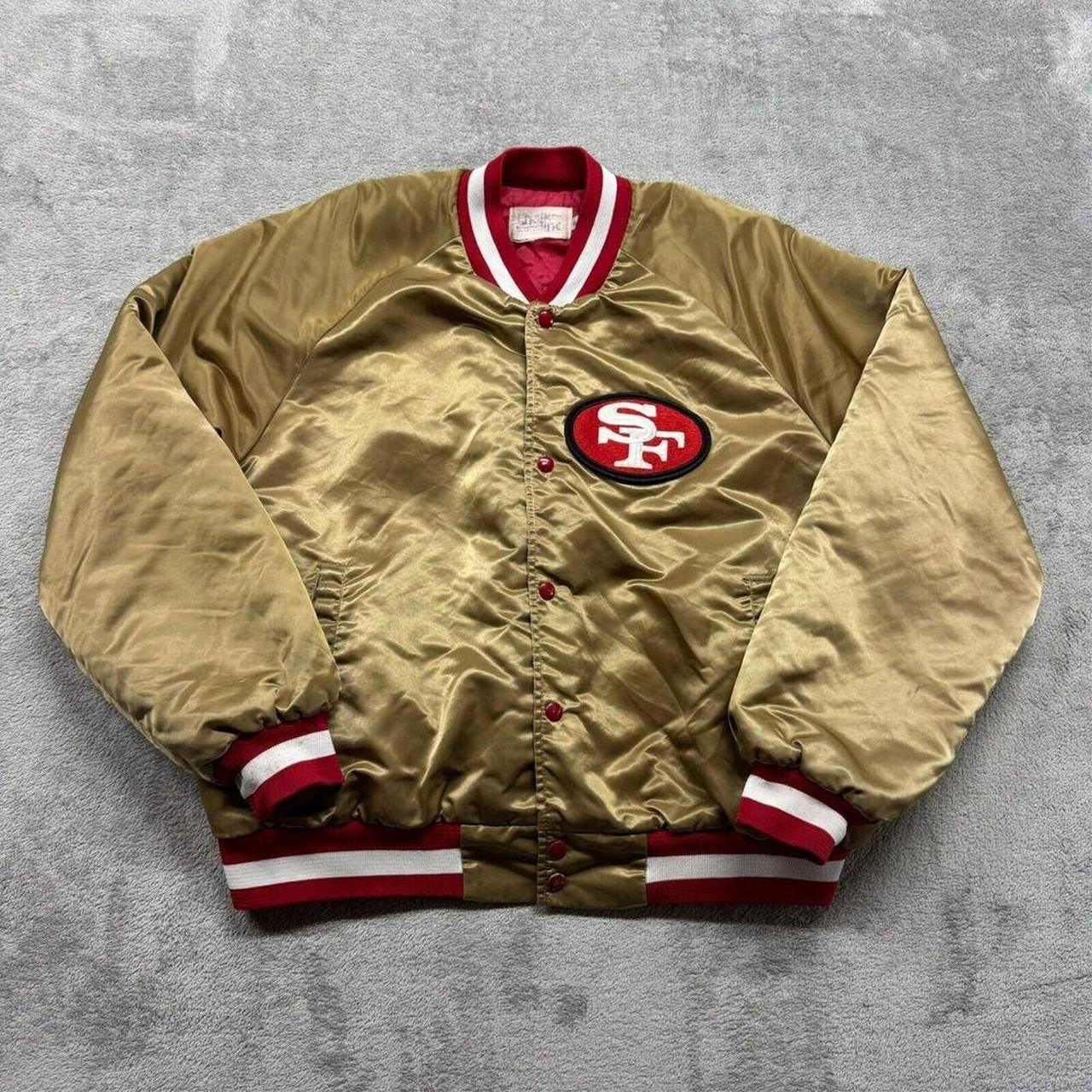 San Francisco store 49ers Vintage 80's Satin Chalk Line NFL Bomber Jacket