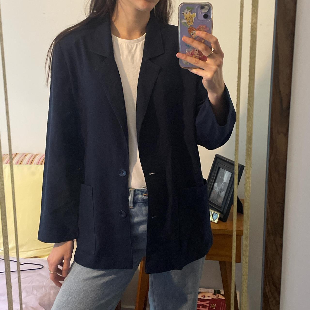 Vintage Navy Oversized Blazer. Made in Australia by... - Depop