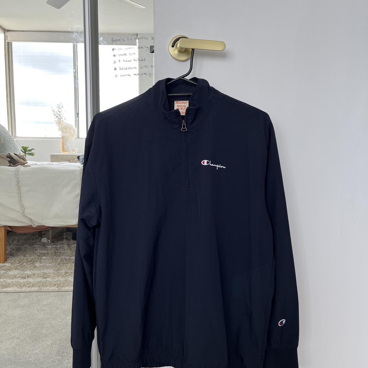 Champion half zip windbreaker only worn once Depop