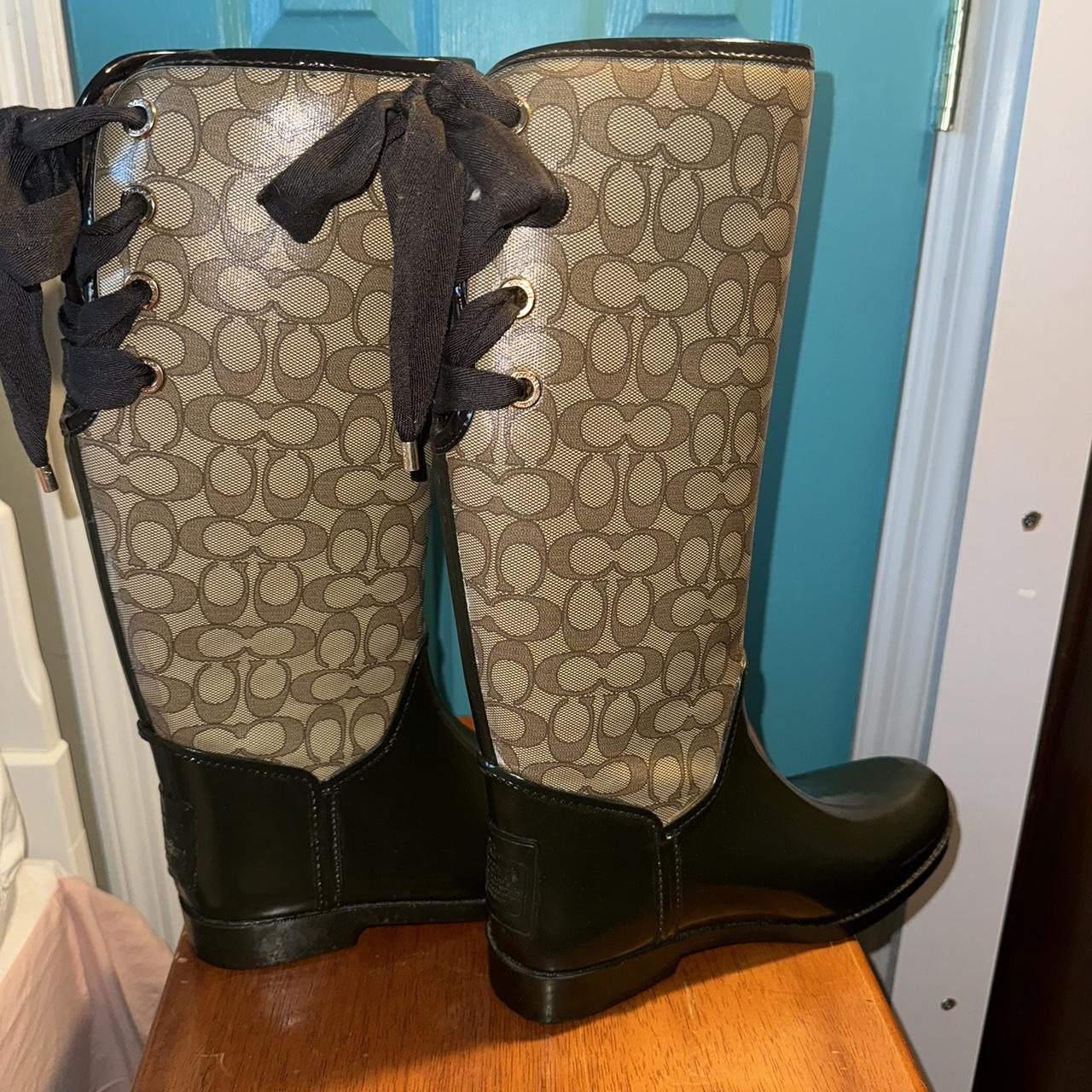 Coach tristee rain outlet boots size 10