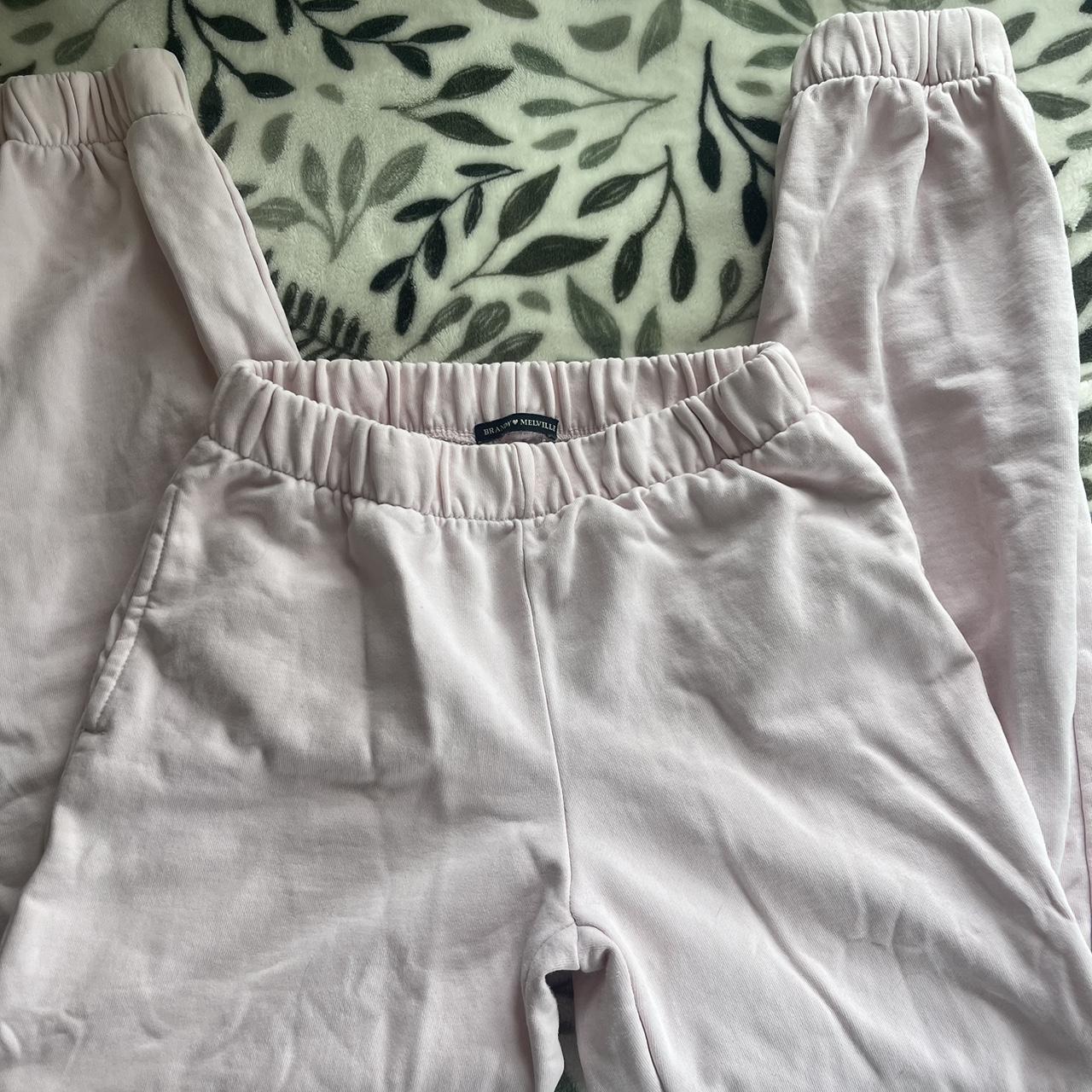 Joggers Light Pink Brandy Melville Sweatpants Brandy Melville