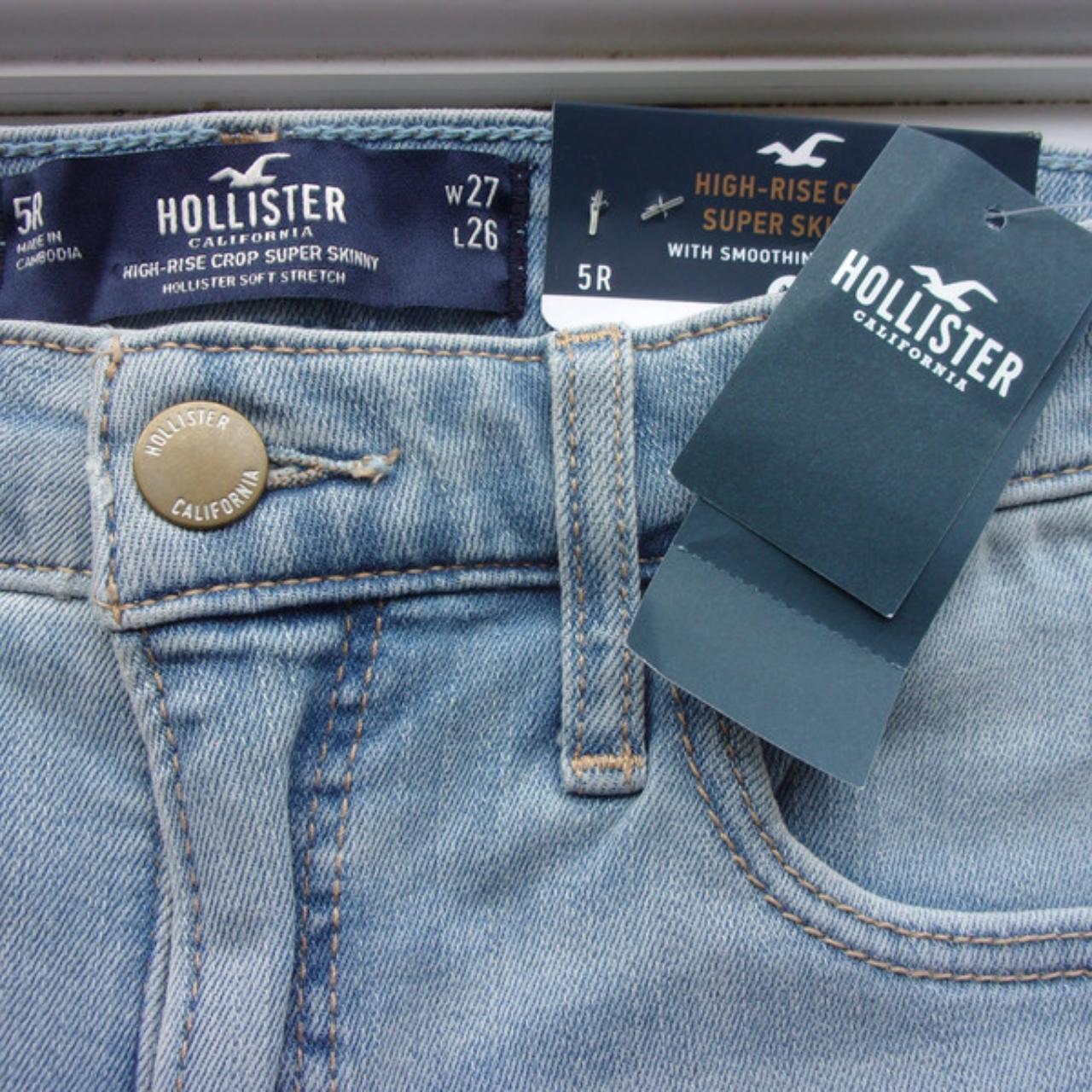 HOLLISTER NEW HIGH RISE CROP SUPER SKINNY Depop