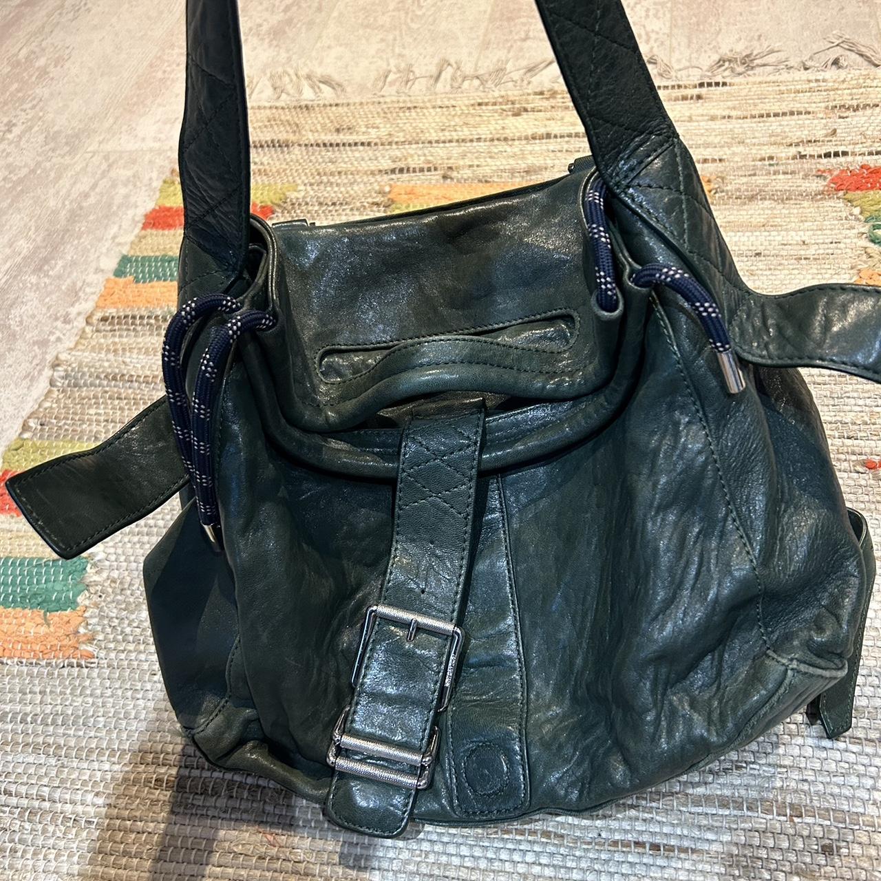 Zadig&Voltaire Olive Green leather handbag/crossbody... Depop