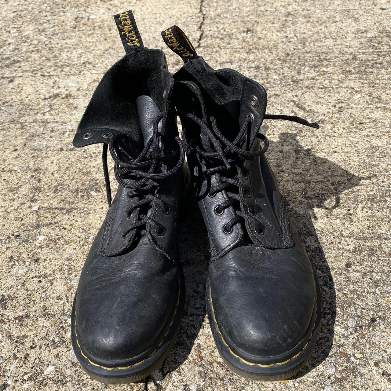 Dr Martens Black Leather Boots Size 8.5 USA Men s. Depop