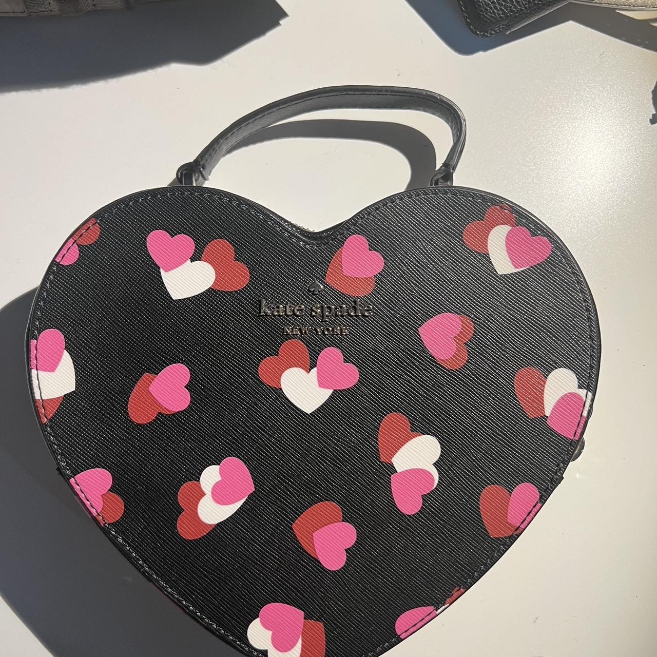 Pink kate spade online heart bag