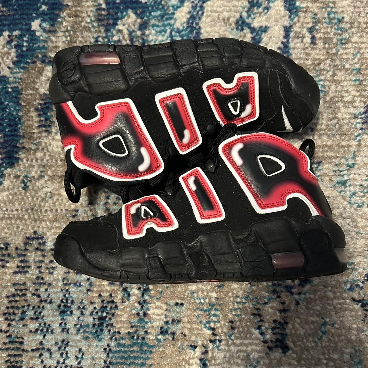 Nike air more uptempo '96 trainer black / white / laser crimson best sale