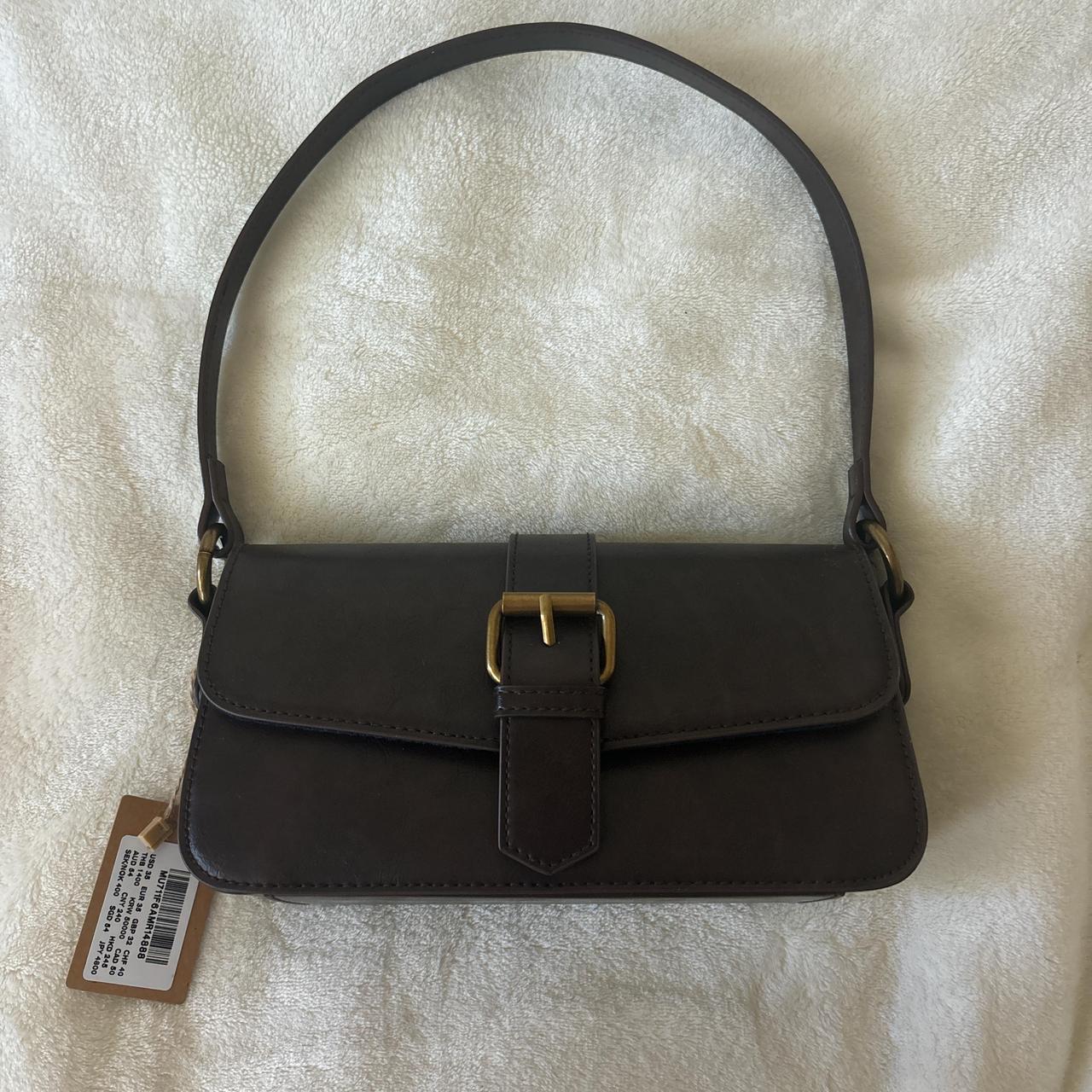 Brandy Melville Brown Faux Snakeskin Purse. Small... | Depop