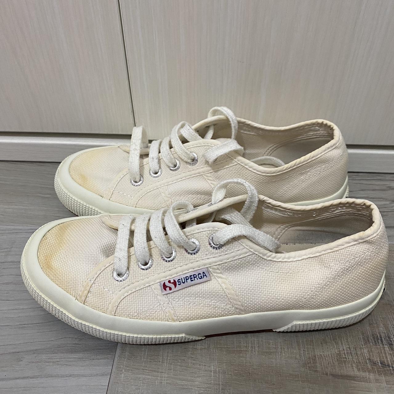 Superga sale bianche macchiate