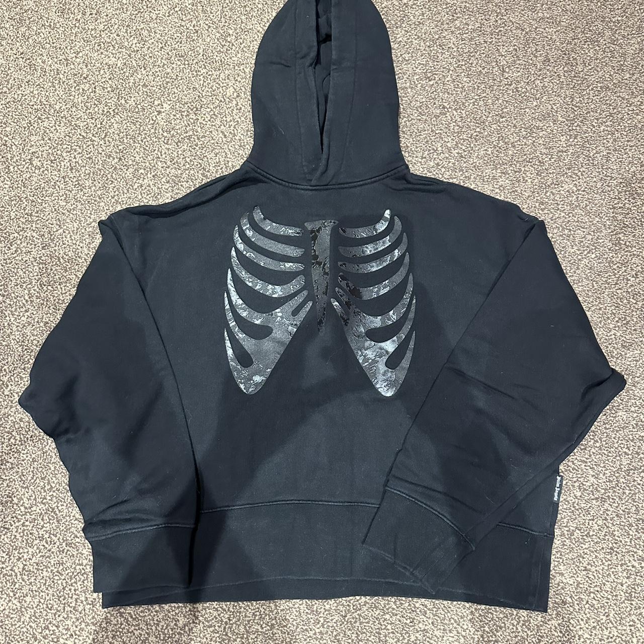 Black Palm Angels hoodie Rare Skeleton halloween... - Depop
