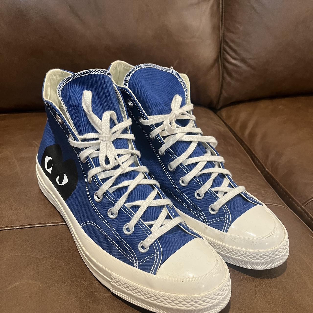 Blue cdg converse Box+ - Depop