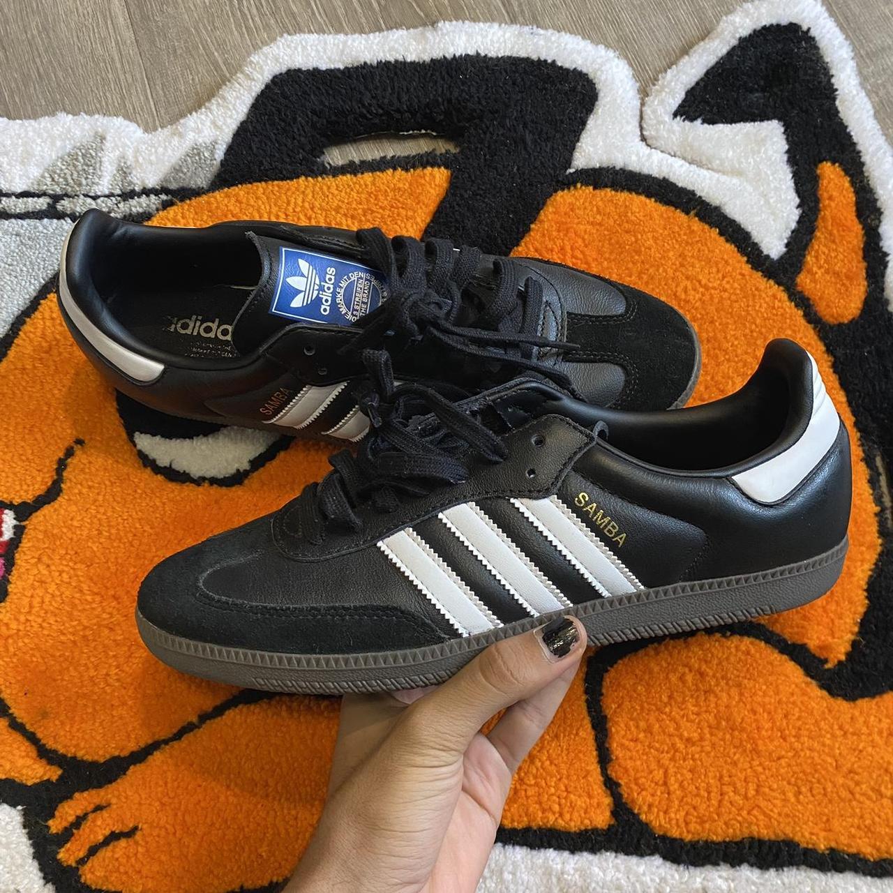 mens black adidas samba trainers