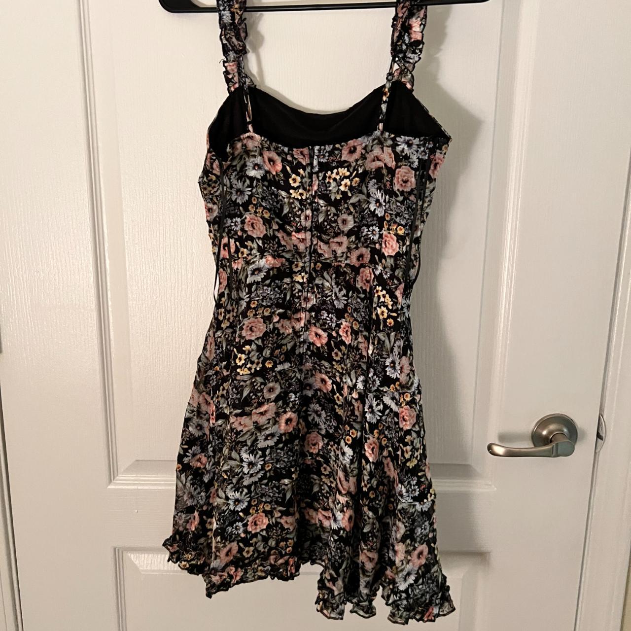 mi Ami black floral print sundress, beautiful... - Depop