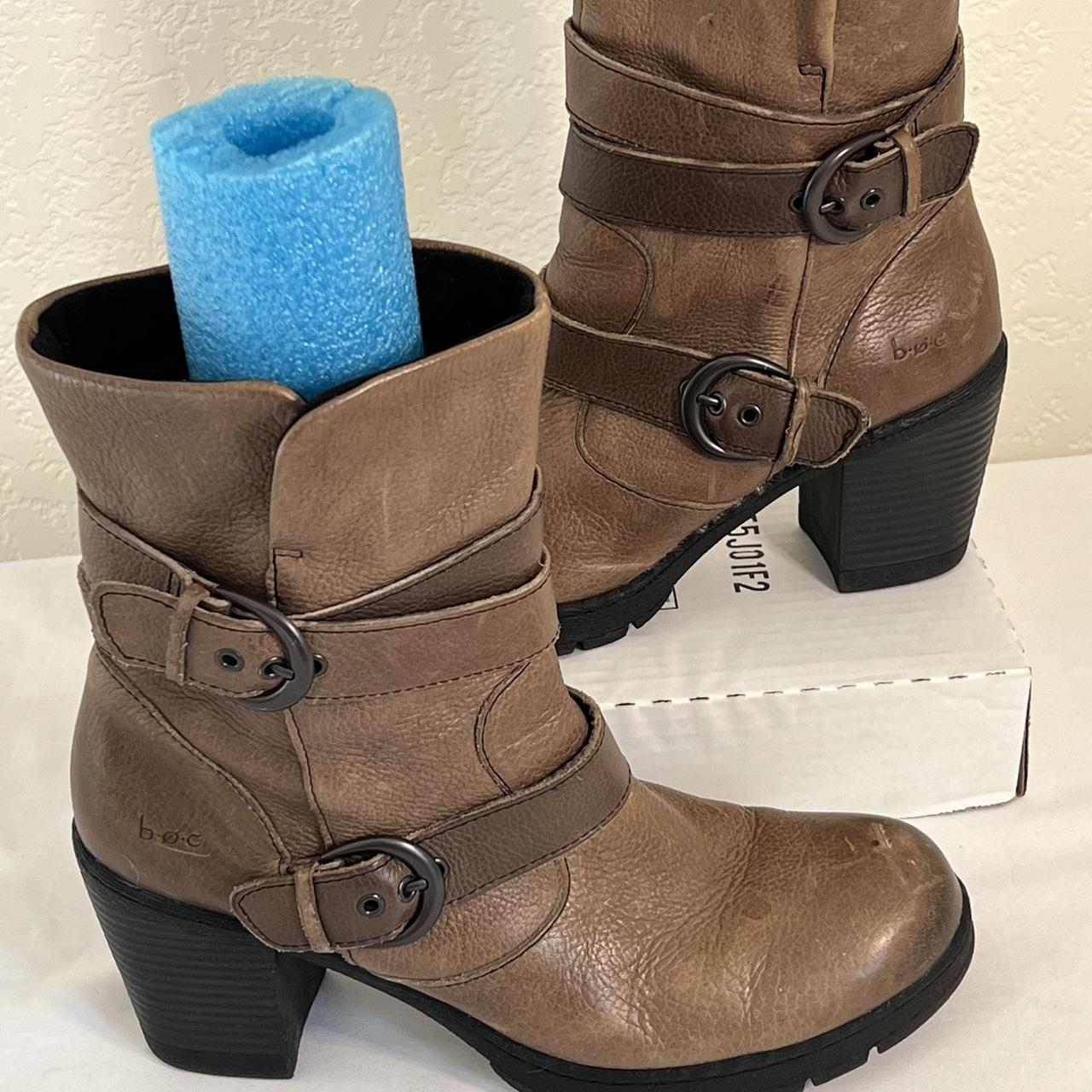 BOC Boots Women s brown Leather Mid Calf full Size