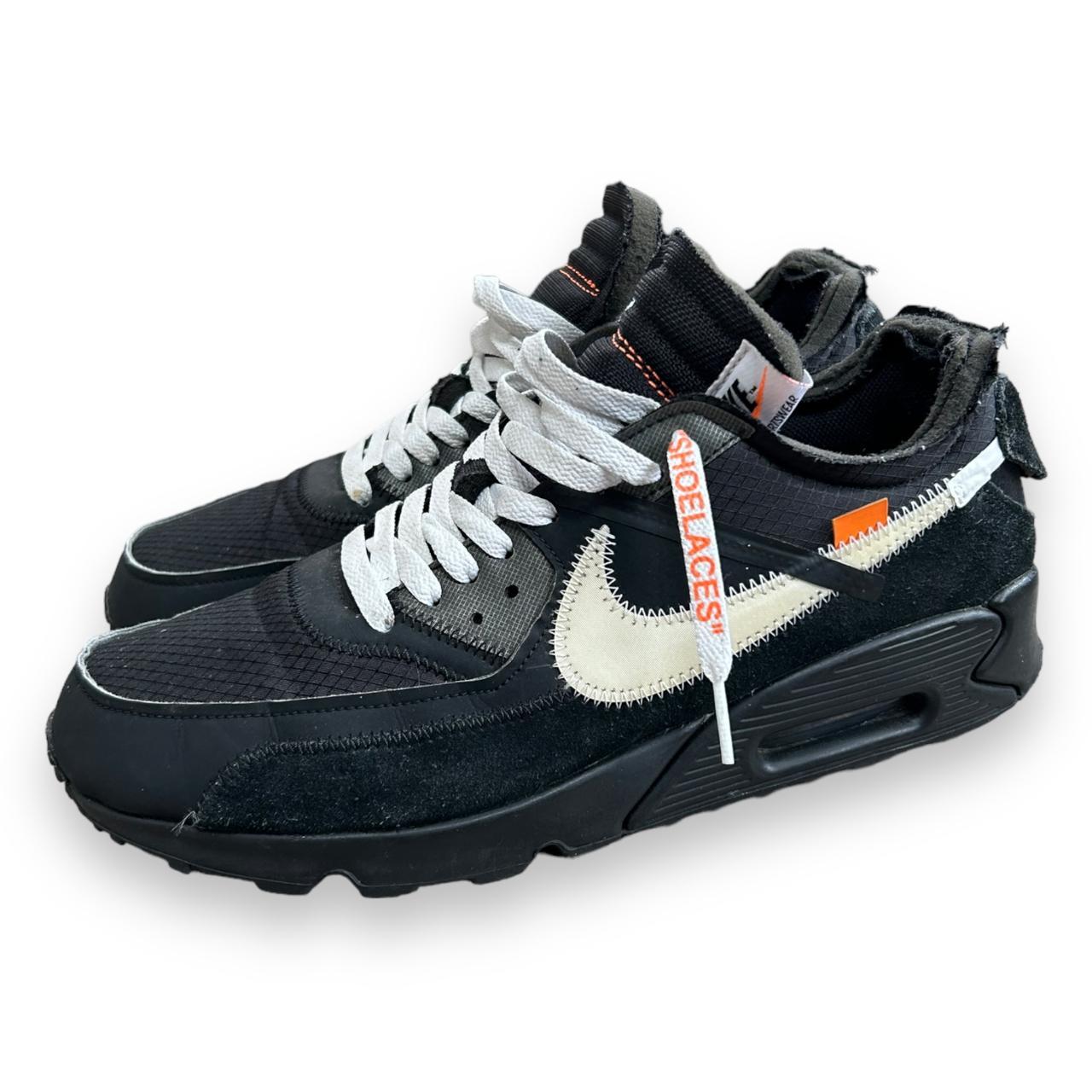 Nike Air Max 90 Off White Black Uk 9.5 Laces have