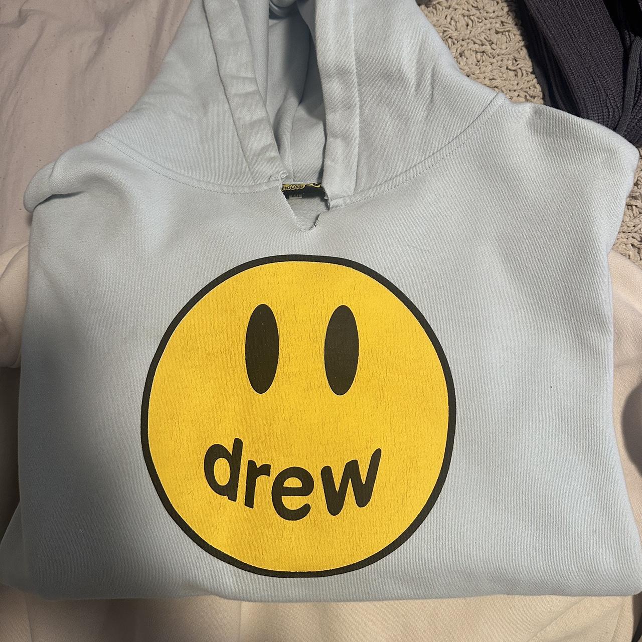 Light blue Drew hoodie Worn a couple times but in... - Depop