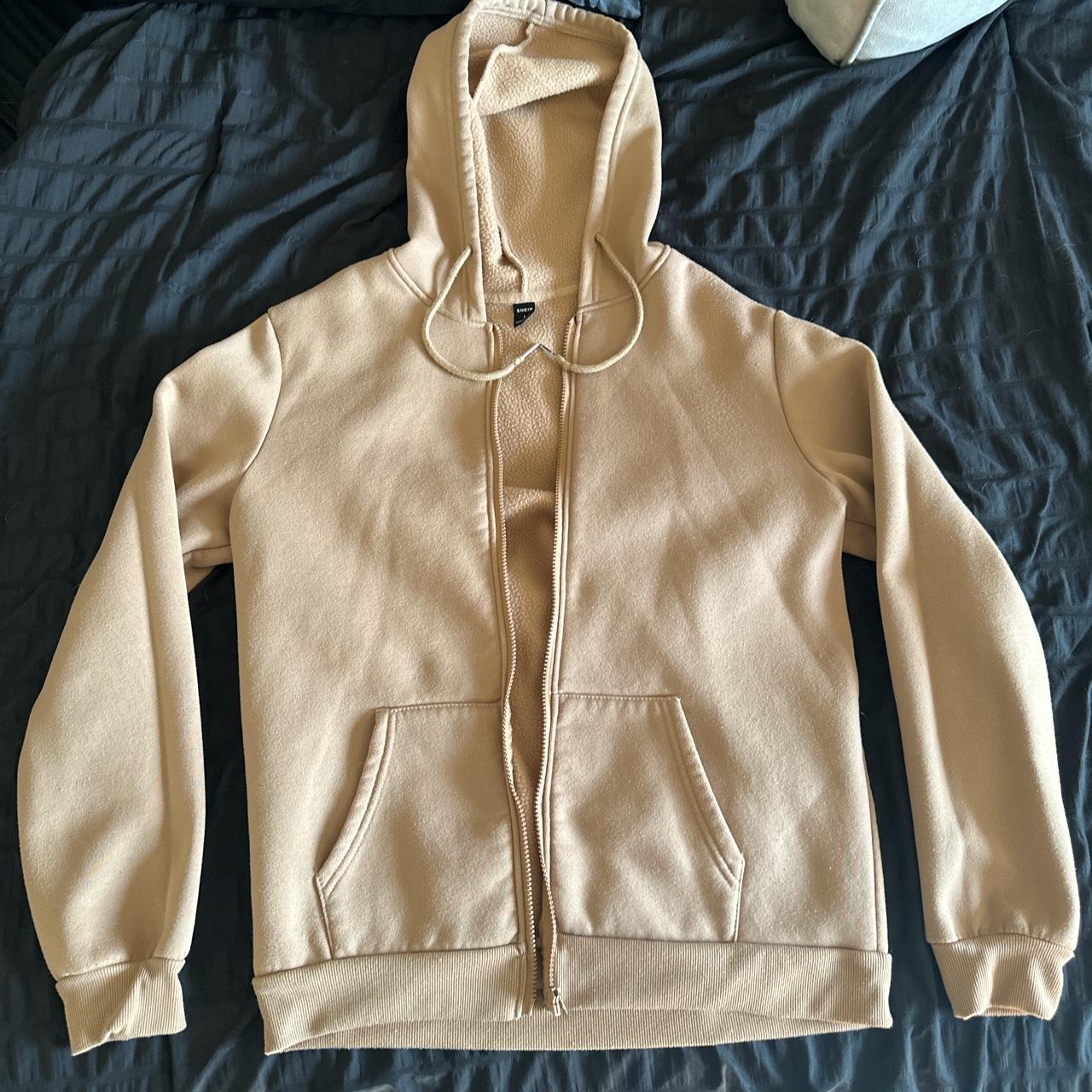 Large tan zip up - Depop