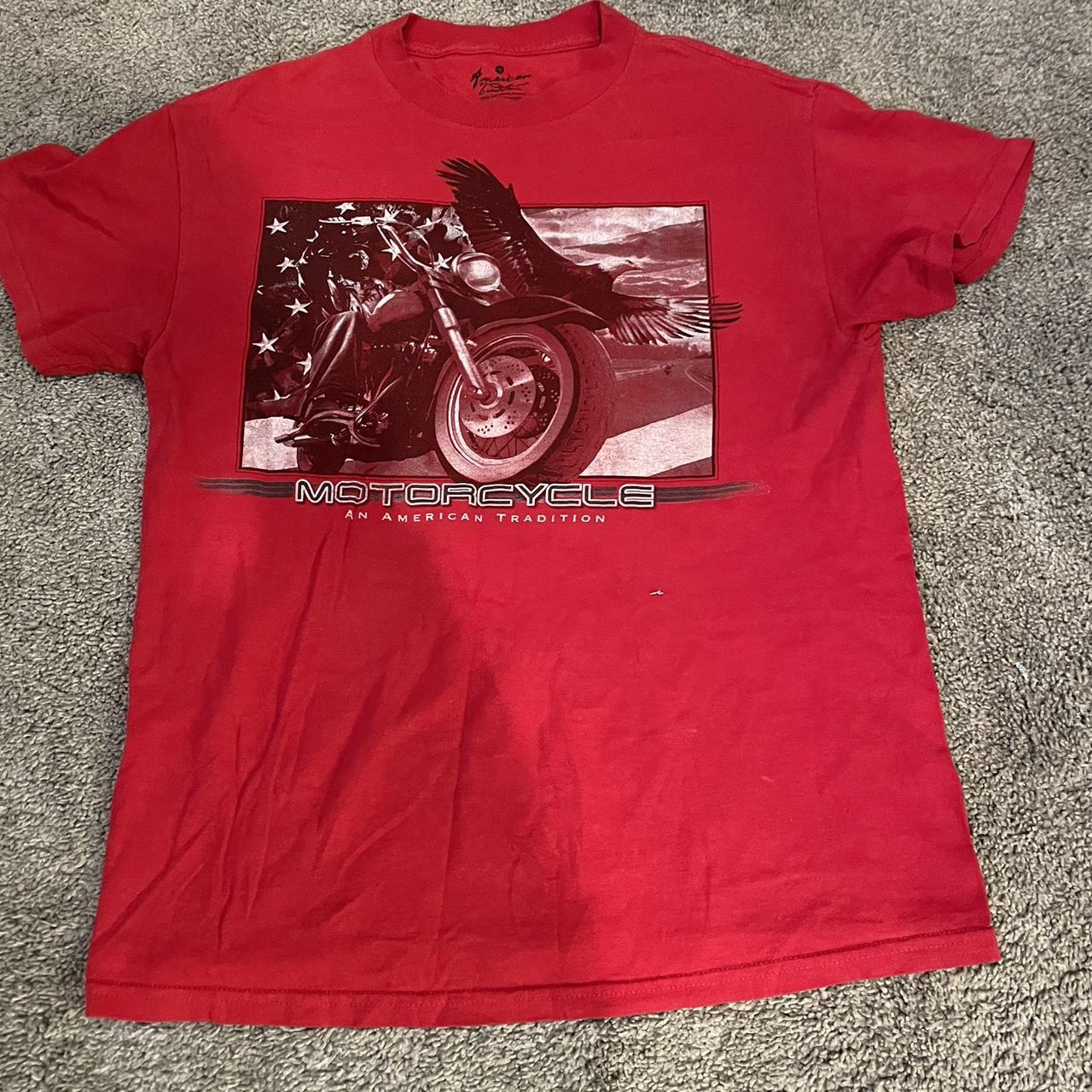 Vintage motorcycle tee size L - Depop