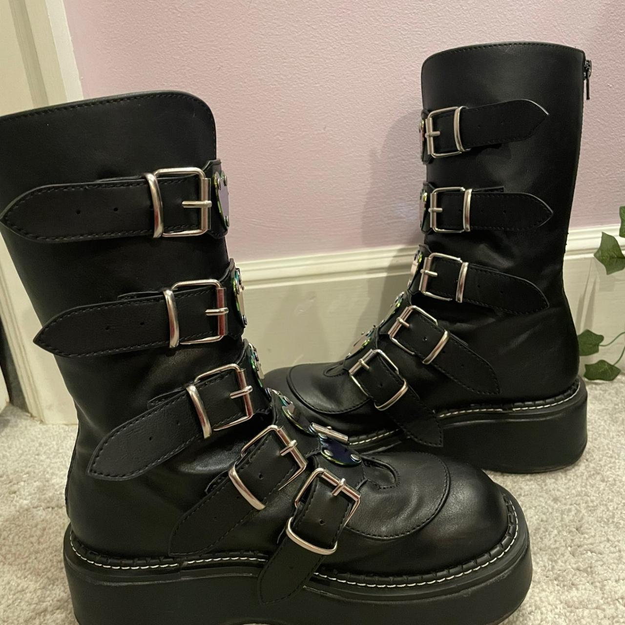 Demonia Boot Platforms Emily 330 Black Vegan Depop