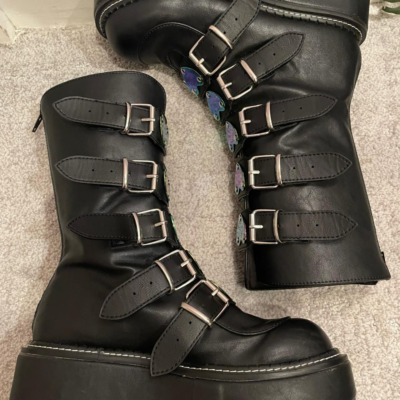 Demonia Boot Platforms Emily 330 Black Vegan Depop