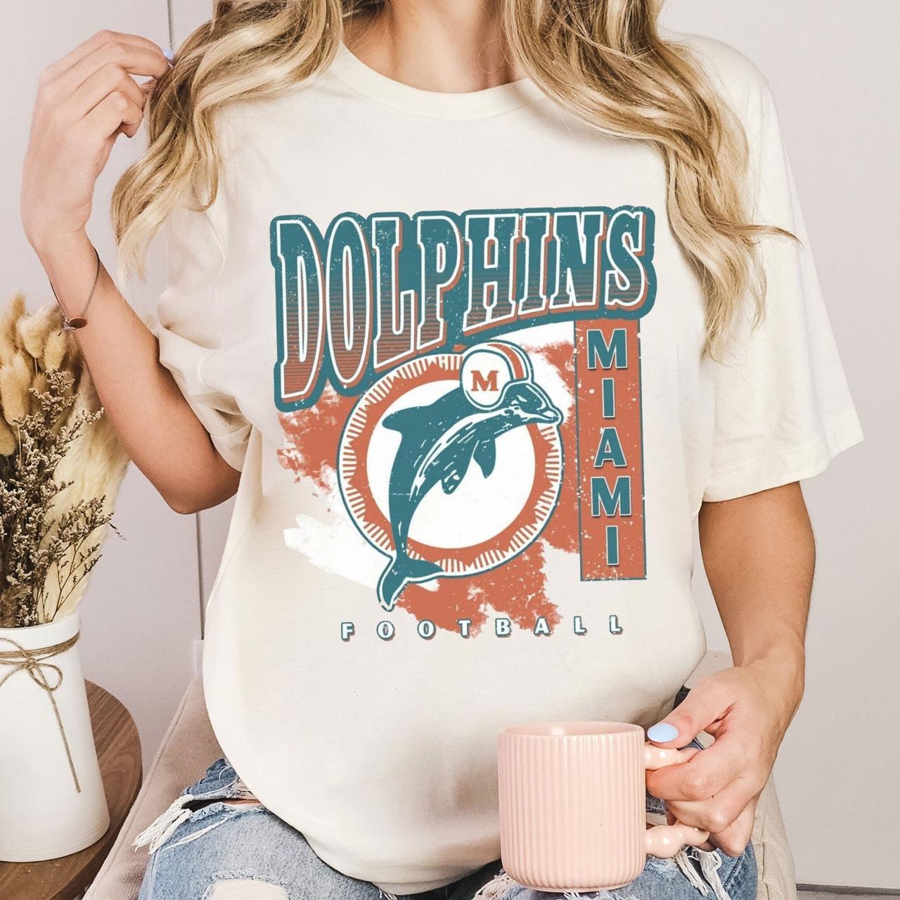 Miami Dolphins Sweatshirt Vintage Miami Dolphins Depop