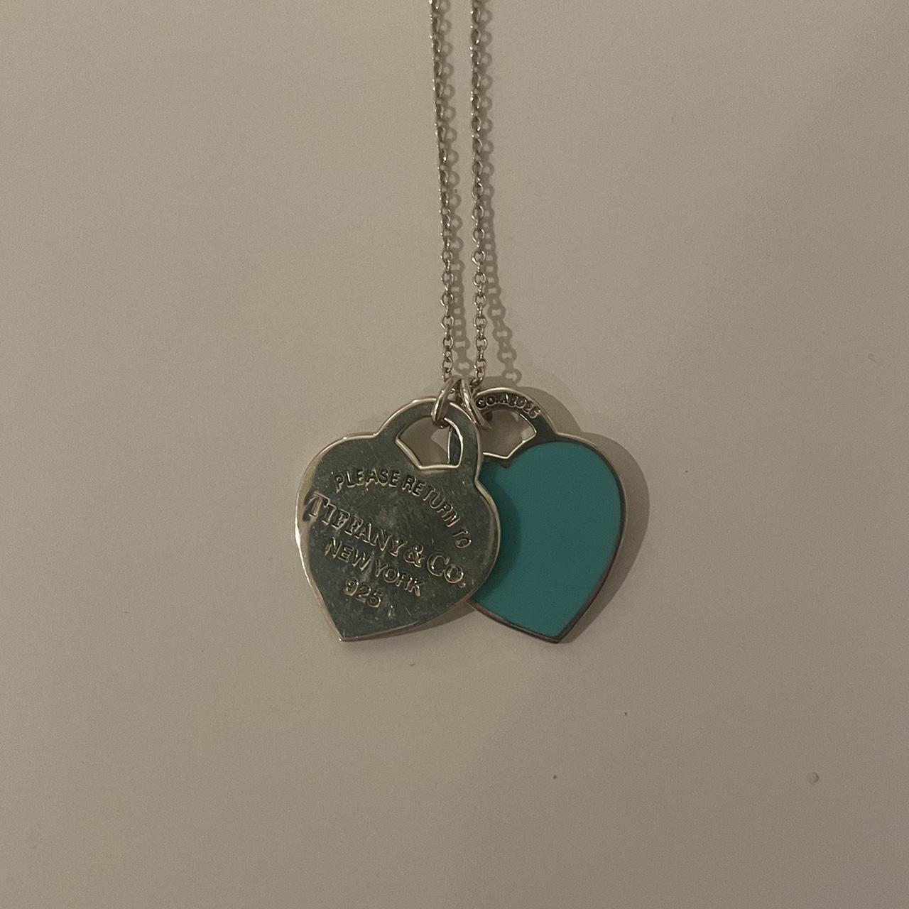 Blue Double Heart Tag Pendant from Tiffany & Co.... - Depop