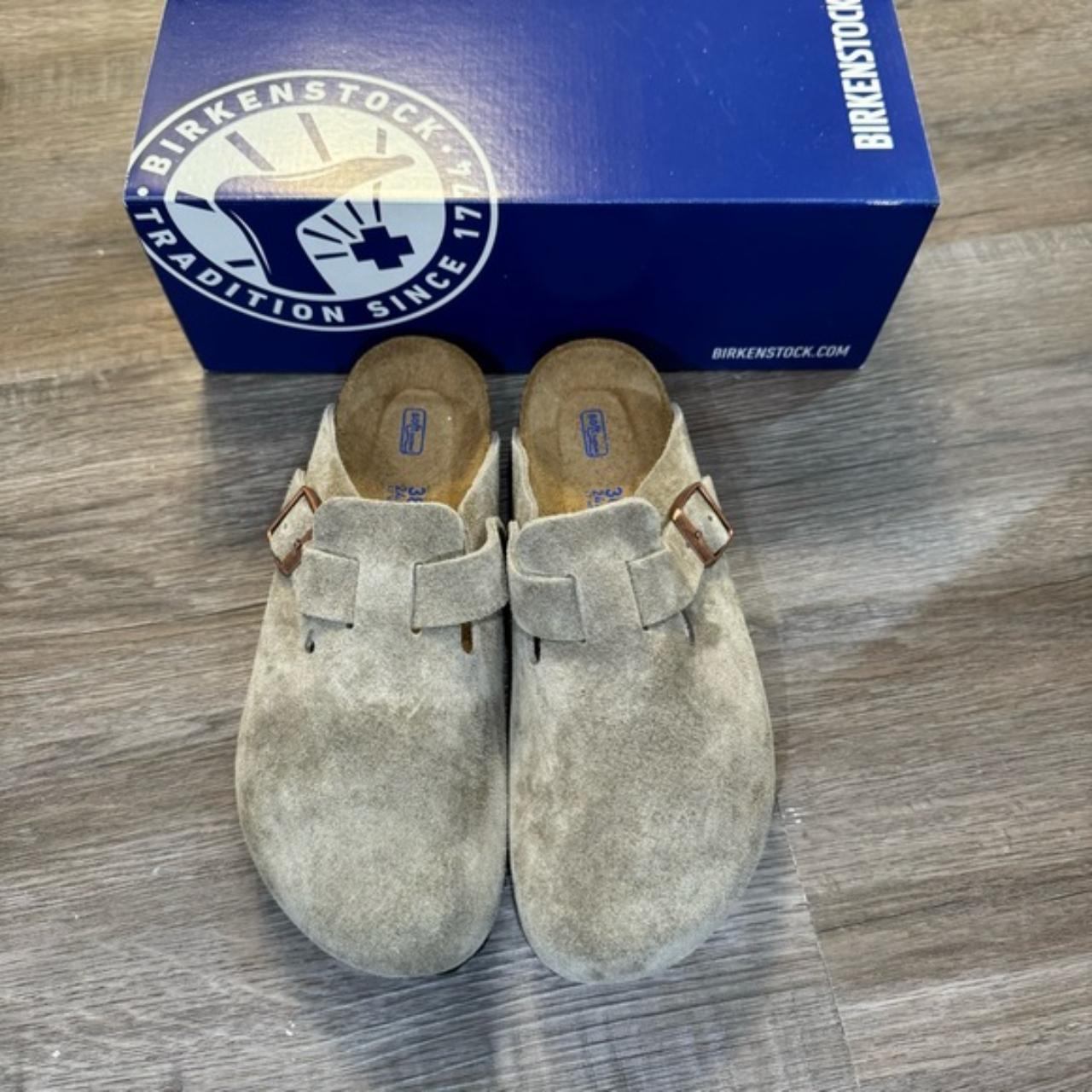 womens birkenstock taupe suede