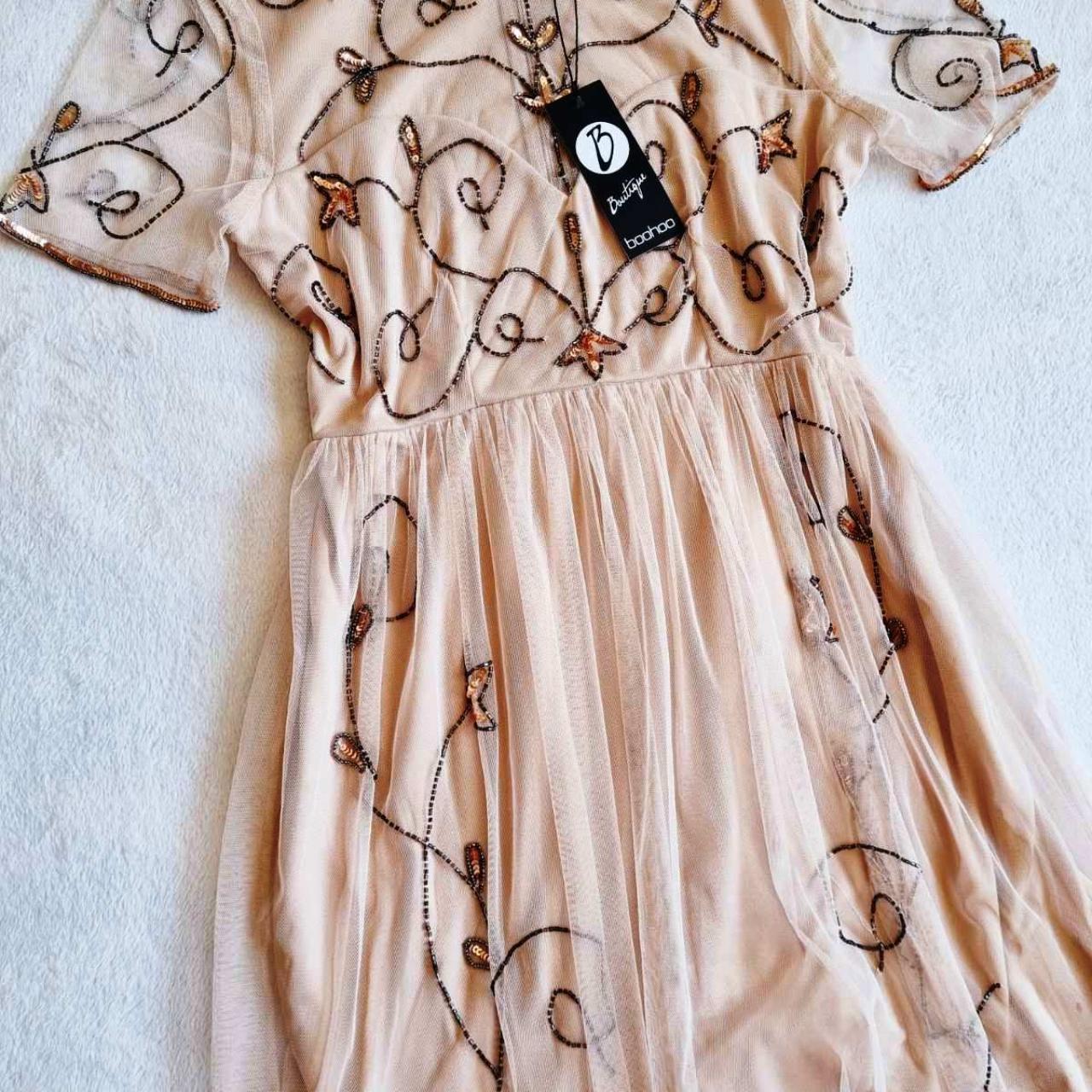 Boohoo Boutique Embellished Midi Dress Boutique Embellished