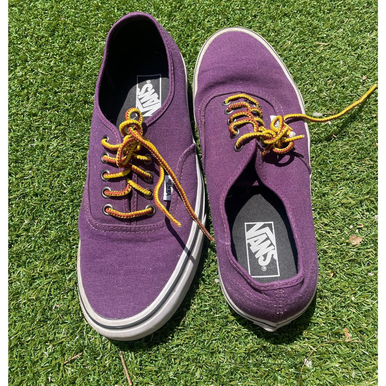 Vans purple and store yellow