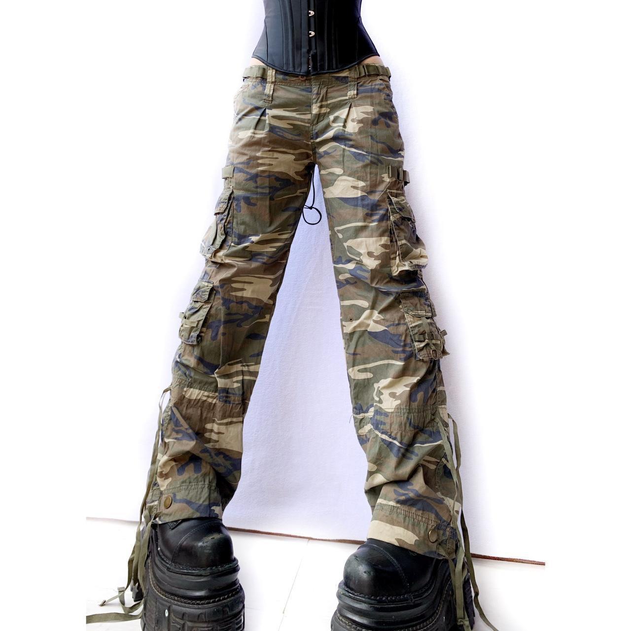 y2k cargo pants 🐌 camo parachute pants features so... Depop