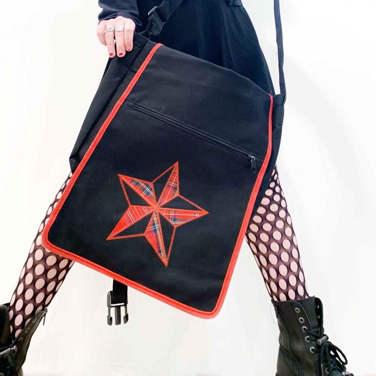 Tripp NYC Women's Black and Red Bag Depop