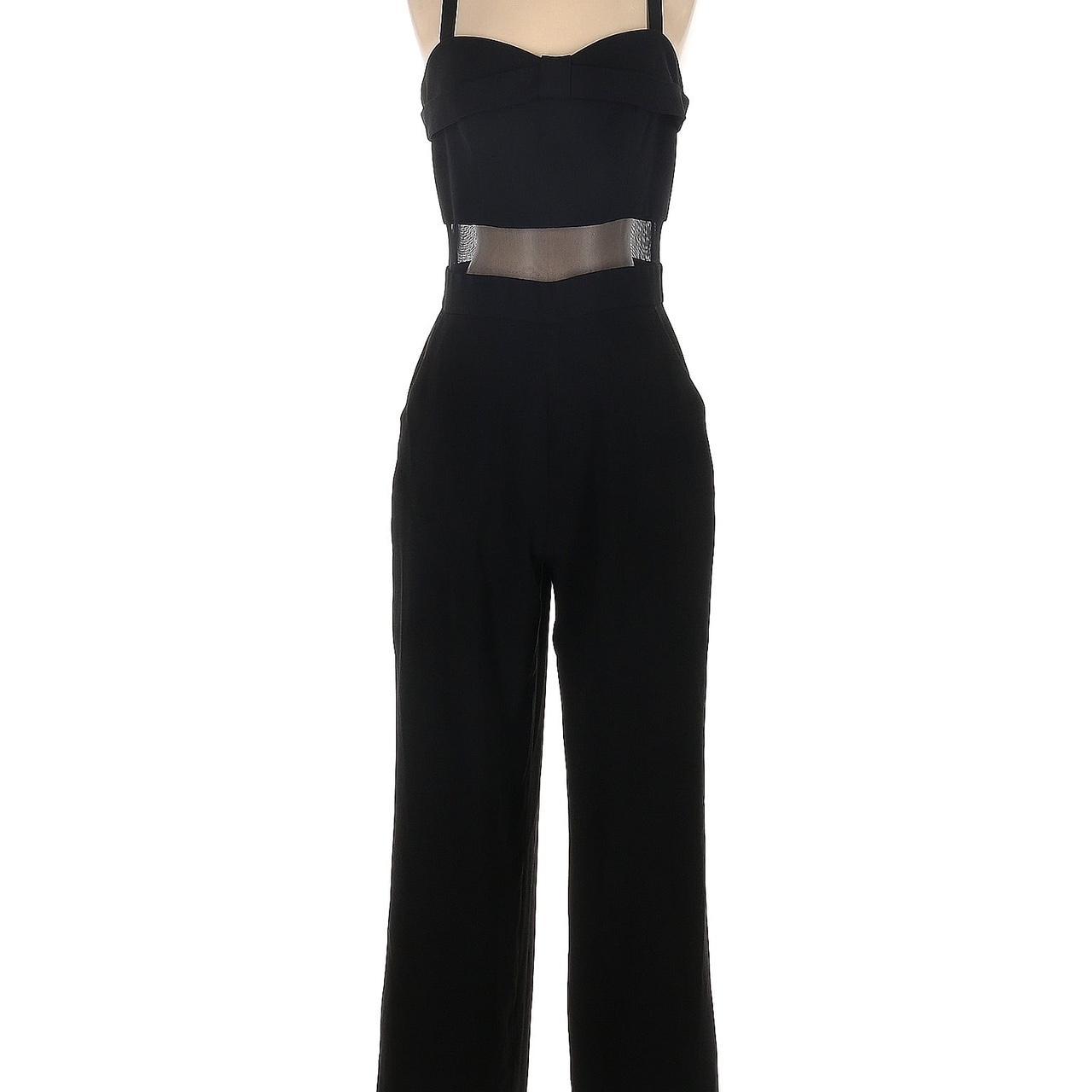 Dress the population black hot sale jumpsuit