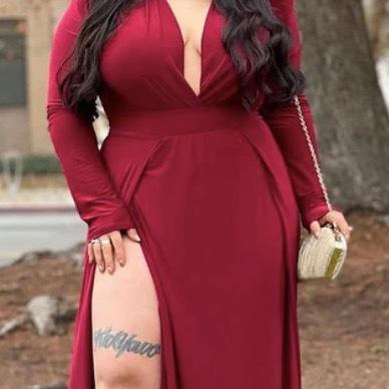 Fashion nova 2024 spree dress burgundy